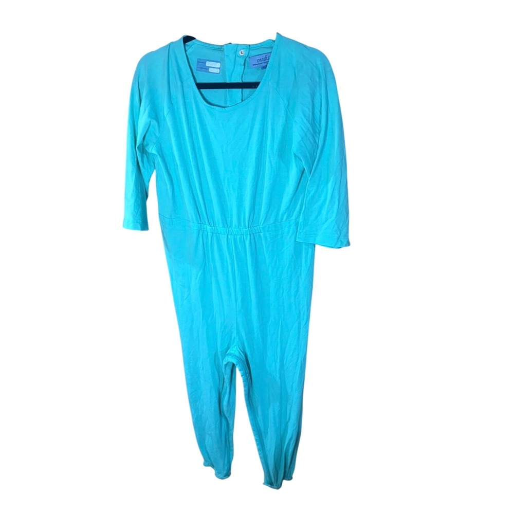 Ovidis Womens Anti Strip Jumpsuit Adaptive Dementia Alzheimer Care Turquoise M
